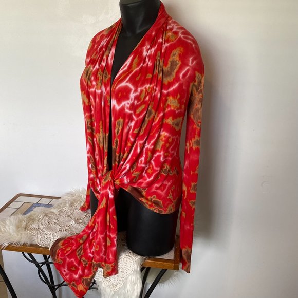 S-Twelve Tie Dye Heart Cardigan - Picture 4 of 6